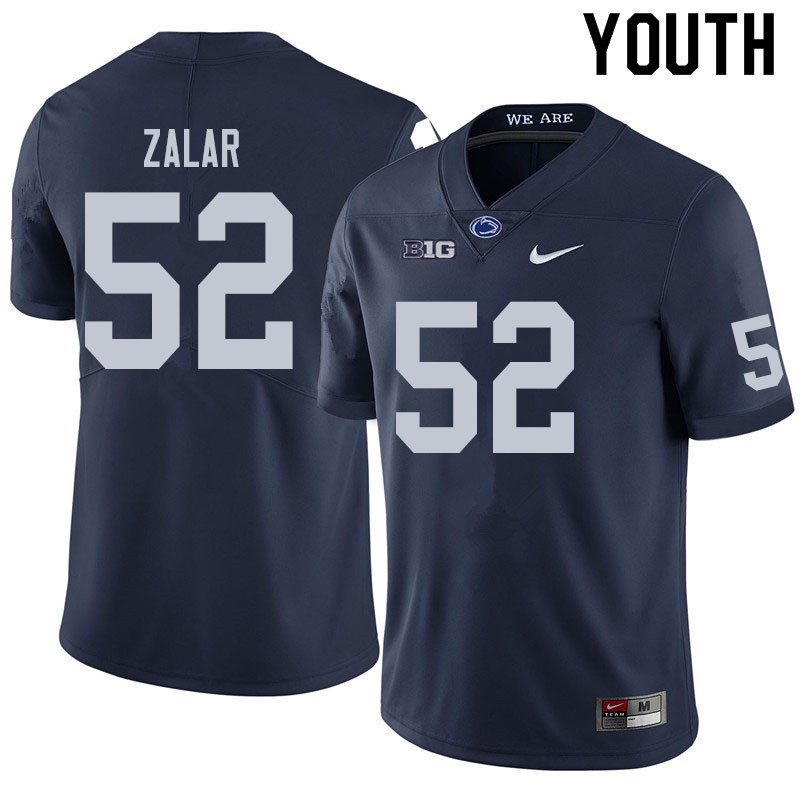 Youth #52 Blake Zalar Penn State Nittany Lions College Football Jerseys Sale-Navy